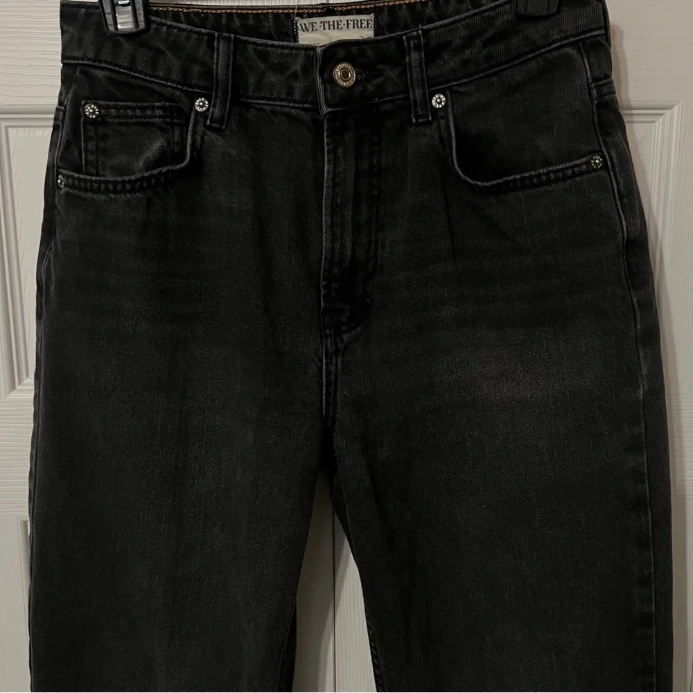 Free People Womens Black High Rise Pacifica Straight Size 27